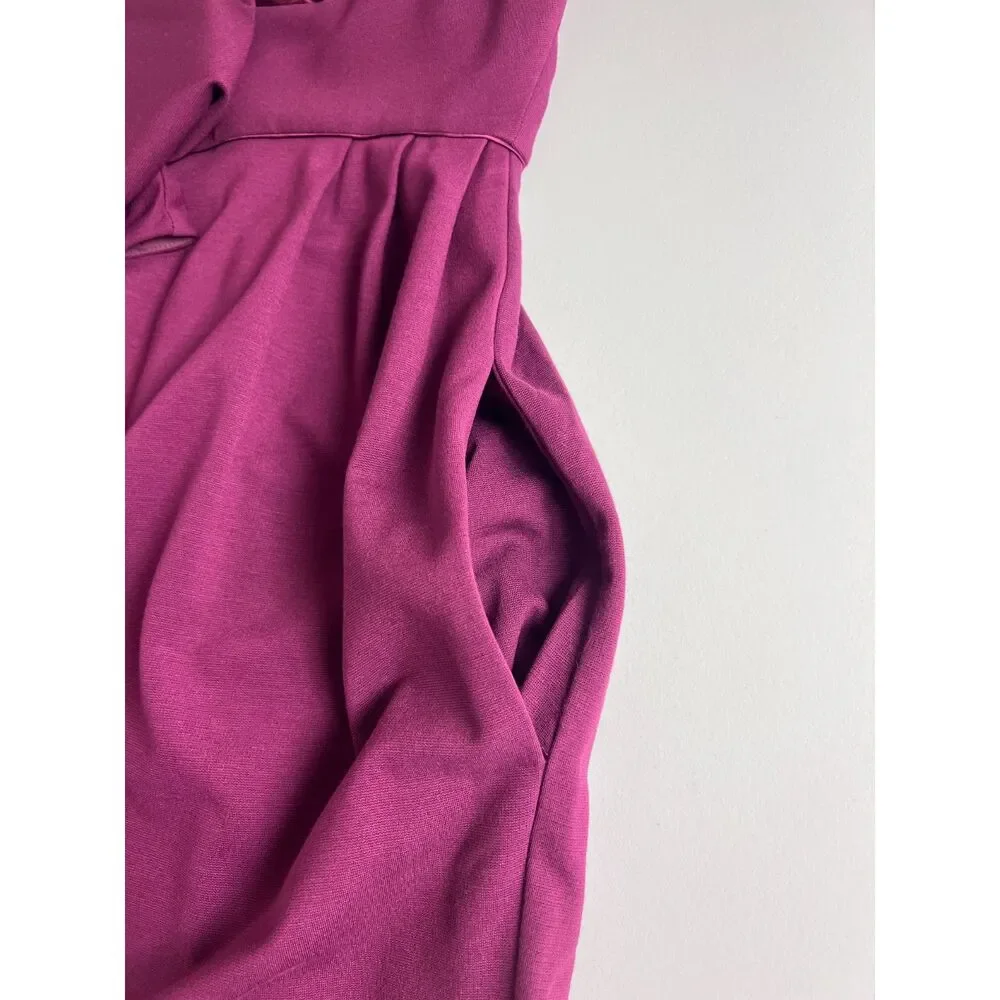 Signette by Aysha Saeed Women's Short Sleeve Dress Burgundy Wine Size P